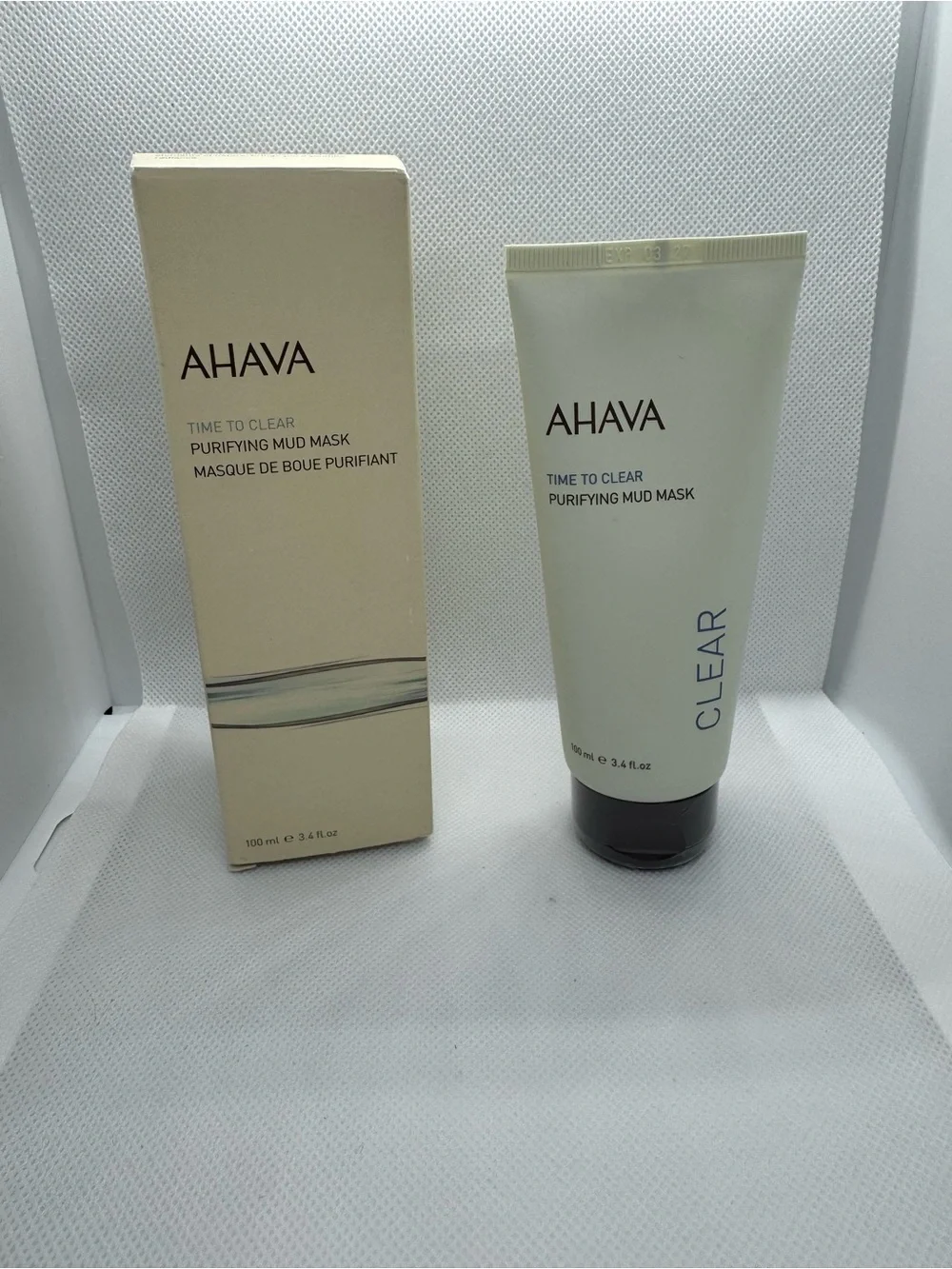 AHAVA Purifying Mud Mask Tube in Cream and Gold